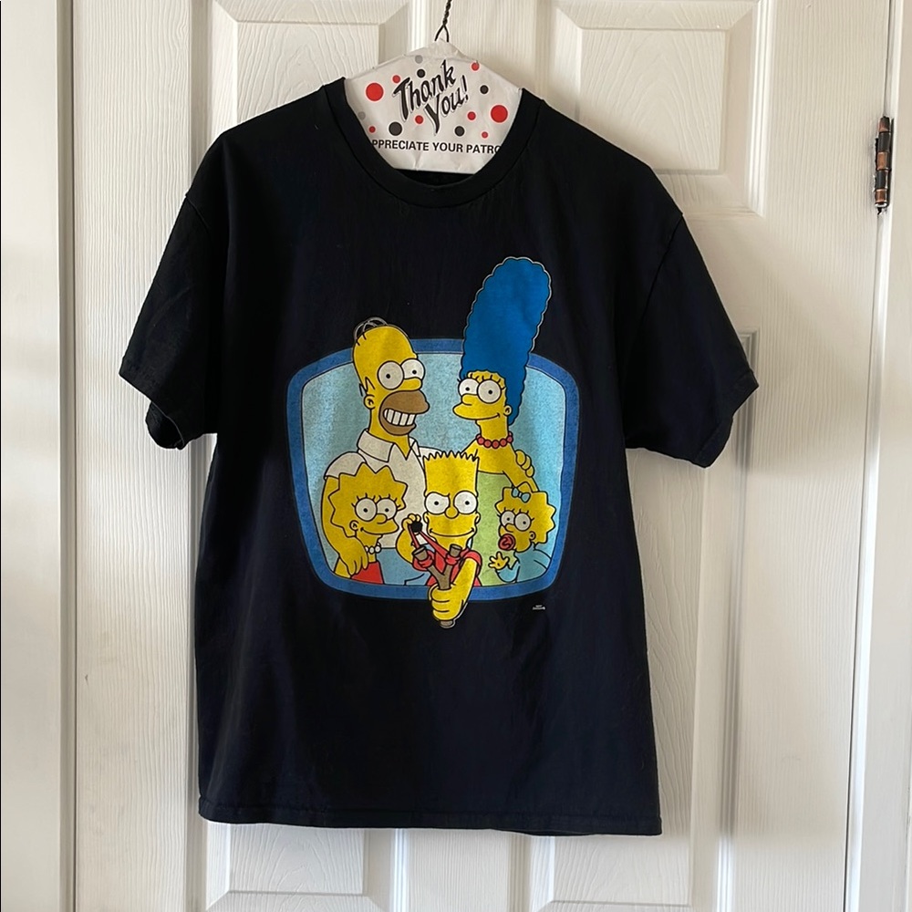 Neff Simpsons black tee Homer Bart Marge Lisa Maggie